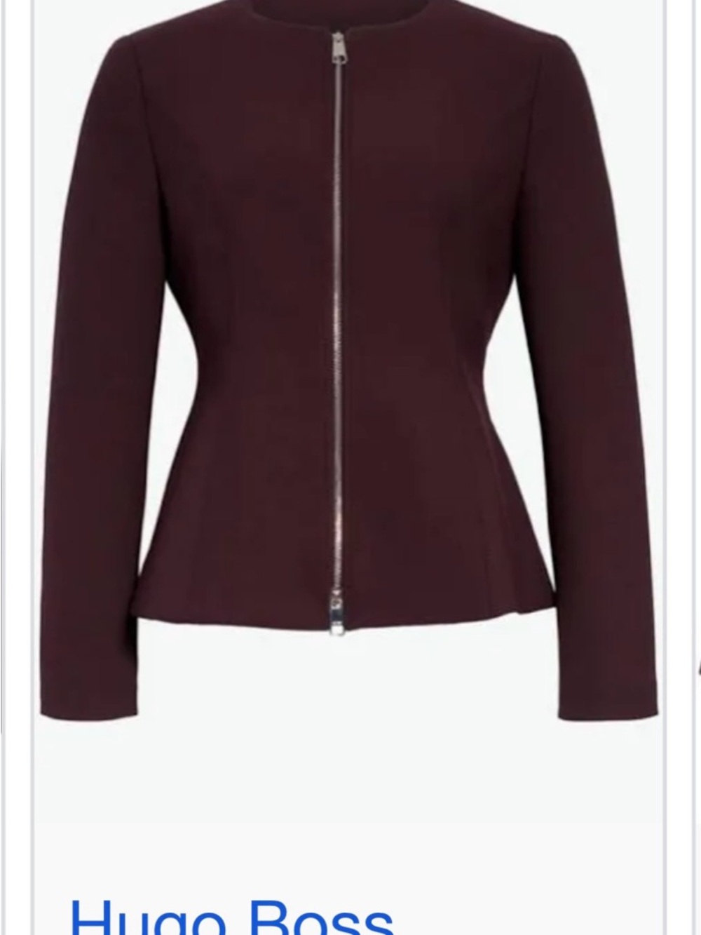 Hugo Boss Women's Zip-Front Plum Blazer Jacket